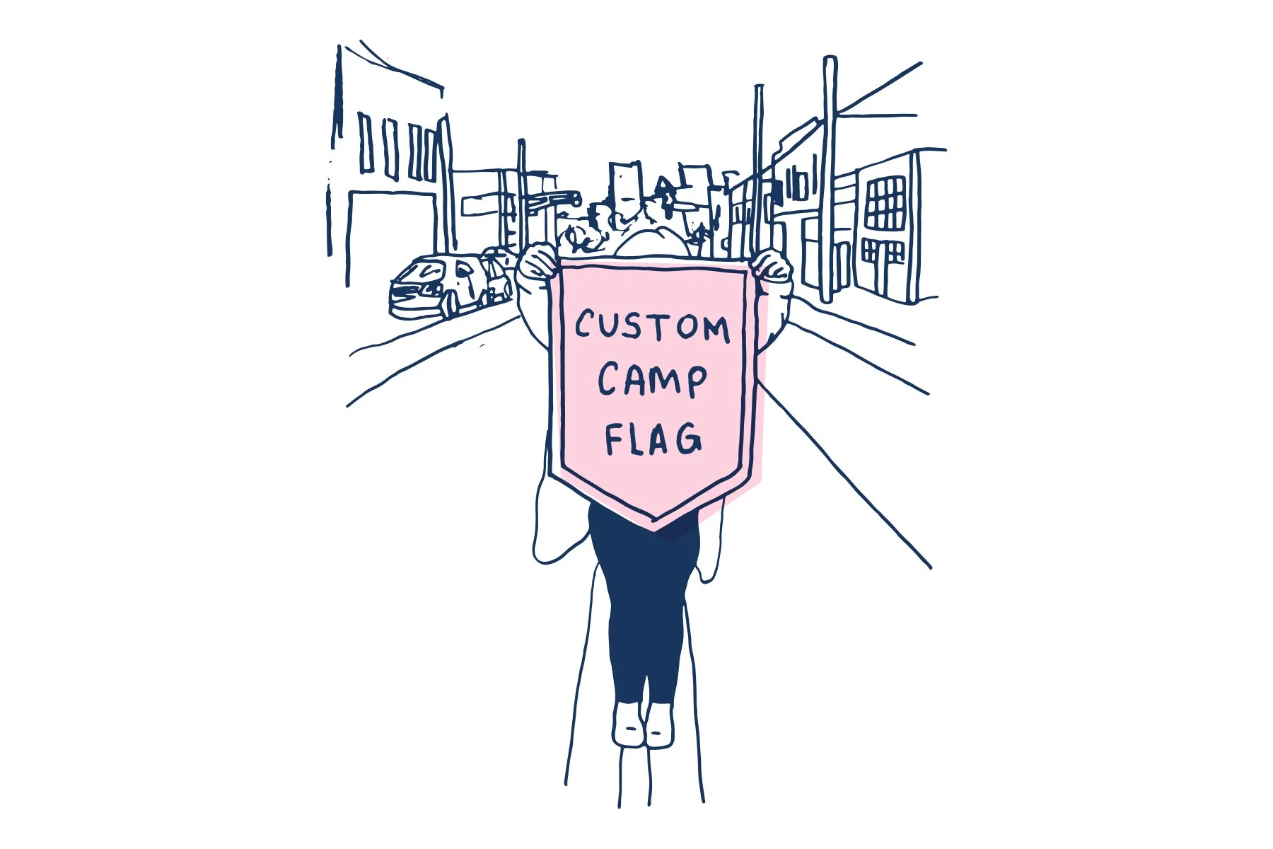 Custom One-Off Camp Flag - 18"x24" Five-Sided - PS