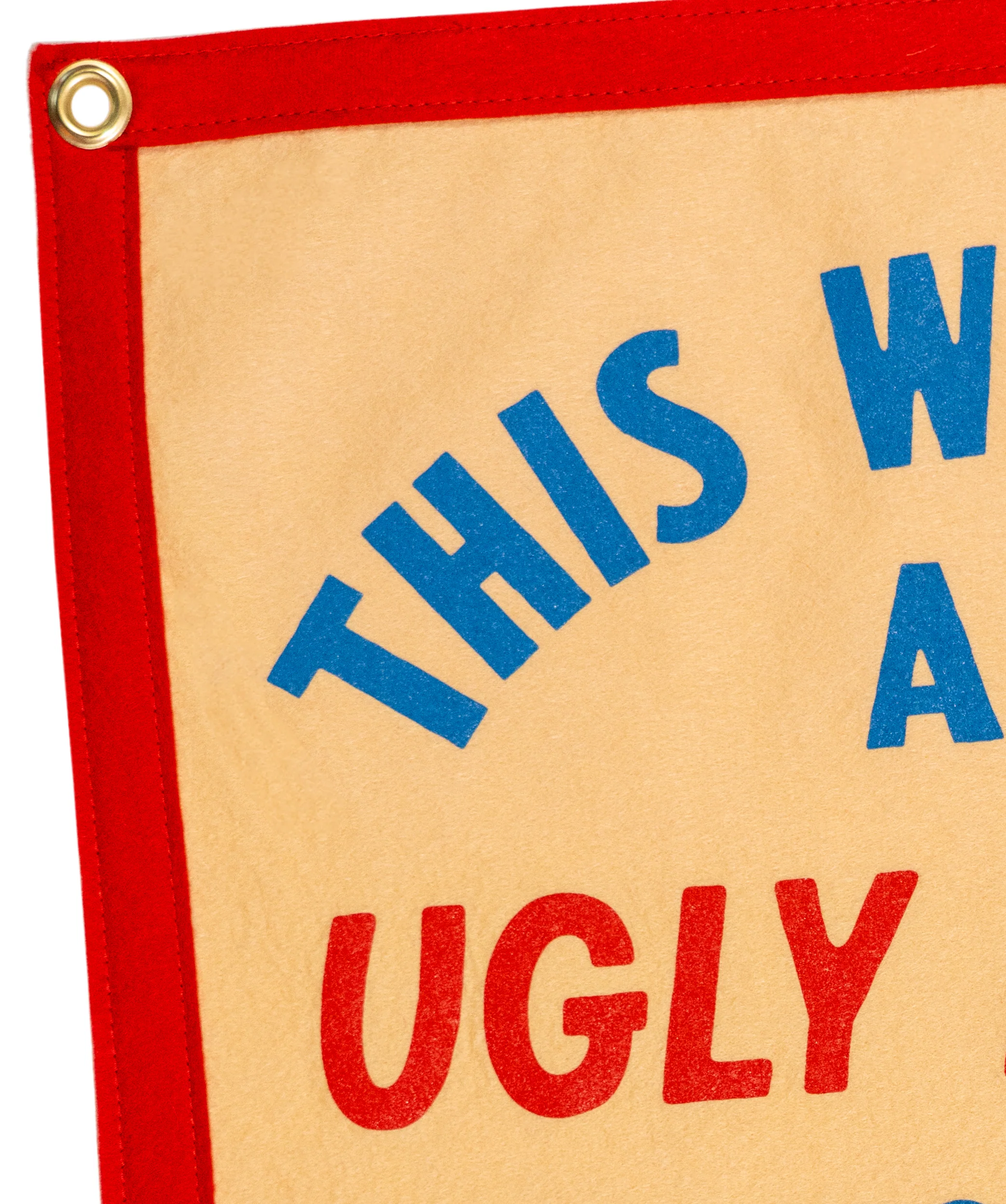 The World's An Ugly Place But You're So Beautiful To Me Camp Flag • blink-182 x Oxford Pennant - Image 3